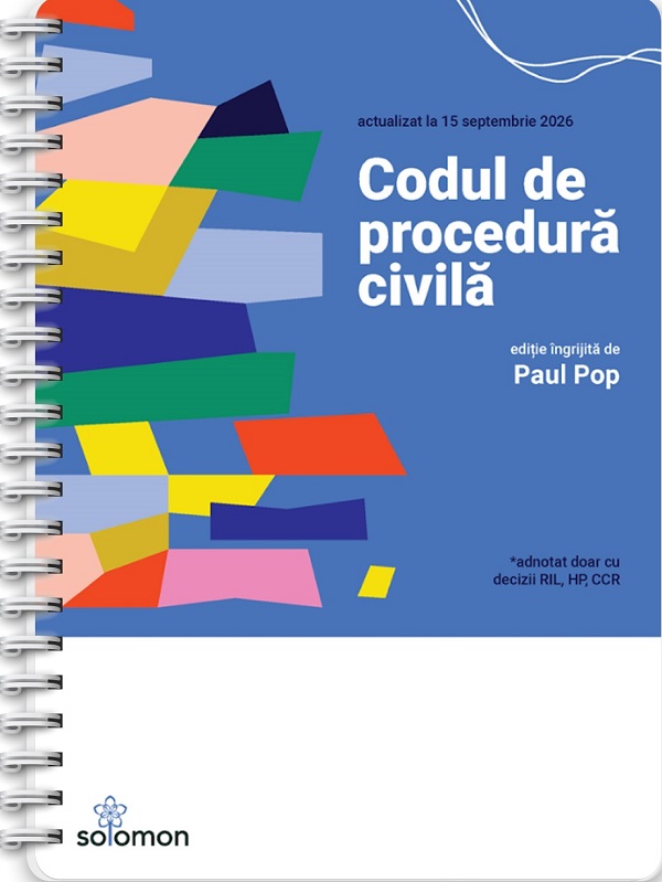 Codul de procedură civilă Act.15 septembrie 2026 Ed.Spiralată, Paul Pop – copertă