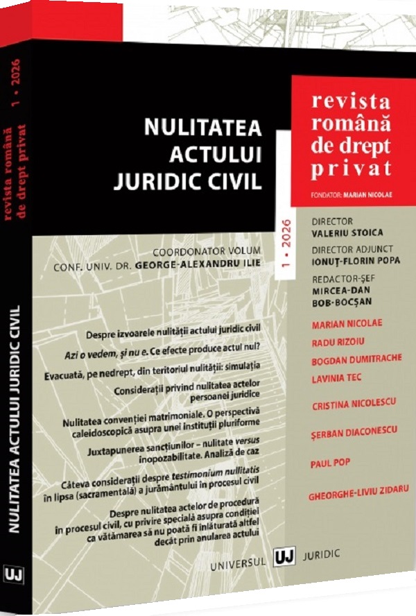 Cartea Revista Română de Drept Privat nr.1 din 2026  de 
