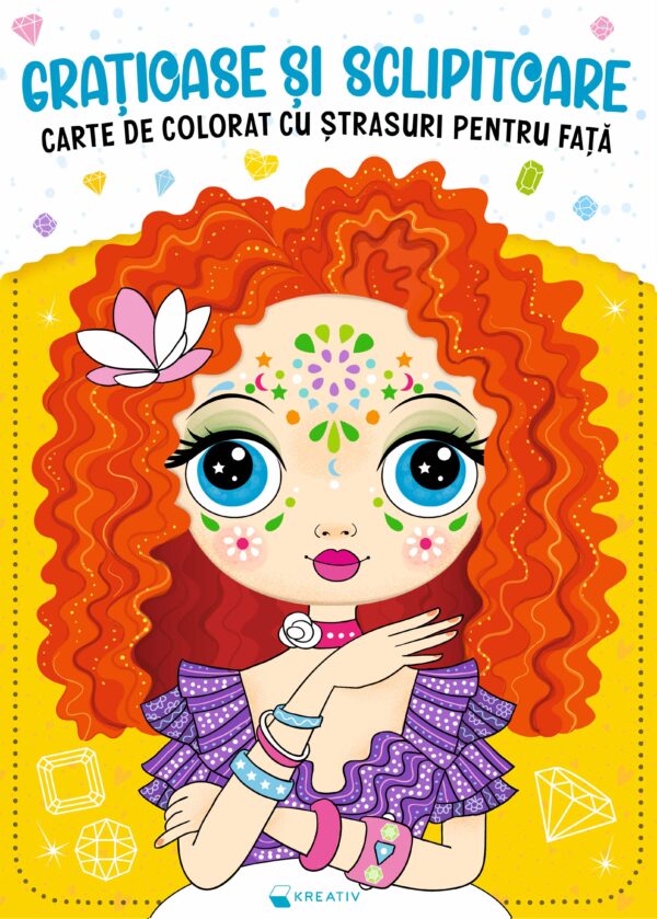 Cartea Grațioase și sclipitoare. Carte de colorat cu strasuri pentru fete  de Medana Croitoru