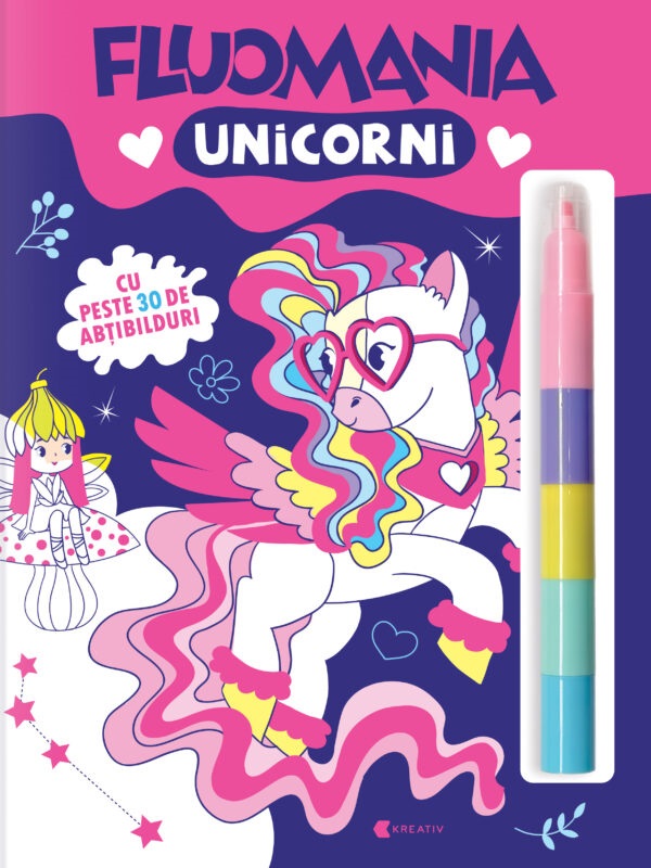 Cartea Fluomania: Unicorni. Carte de colorat  de Medana Croitoru