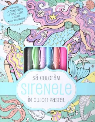 Sa coloram sirenele in culori pastel | Cărți de Colorat pentru Copii