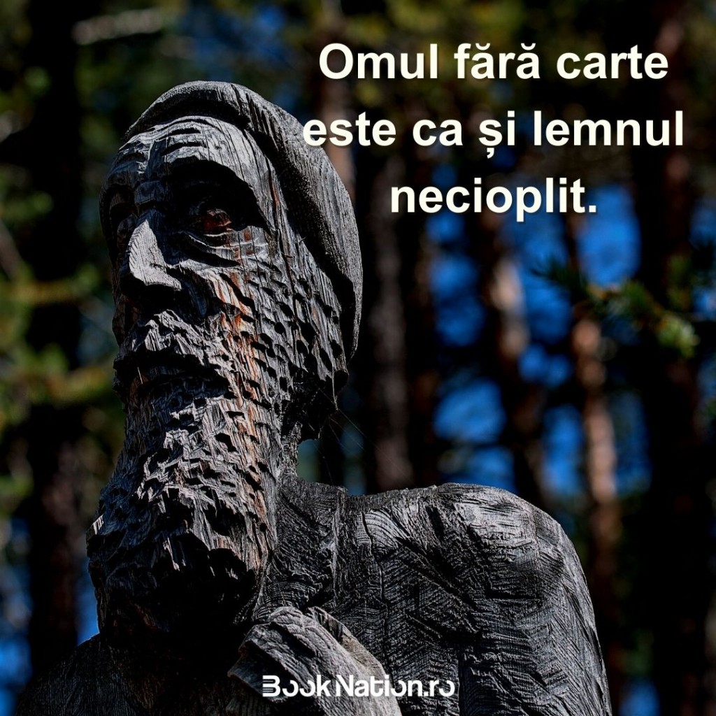 Omul fără carte este ca și lemnul necioplit.