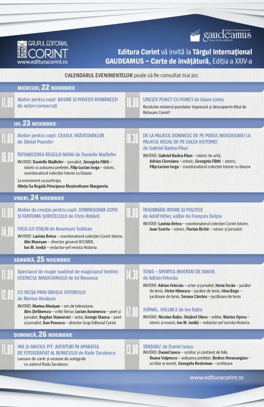 Editura Corint la Târgul Internațional Gaudeamus – Carte de învățătură, ediția a XXIV-a